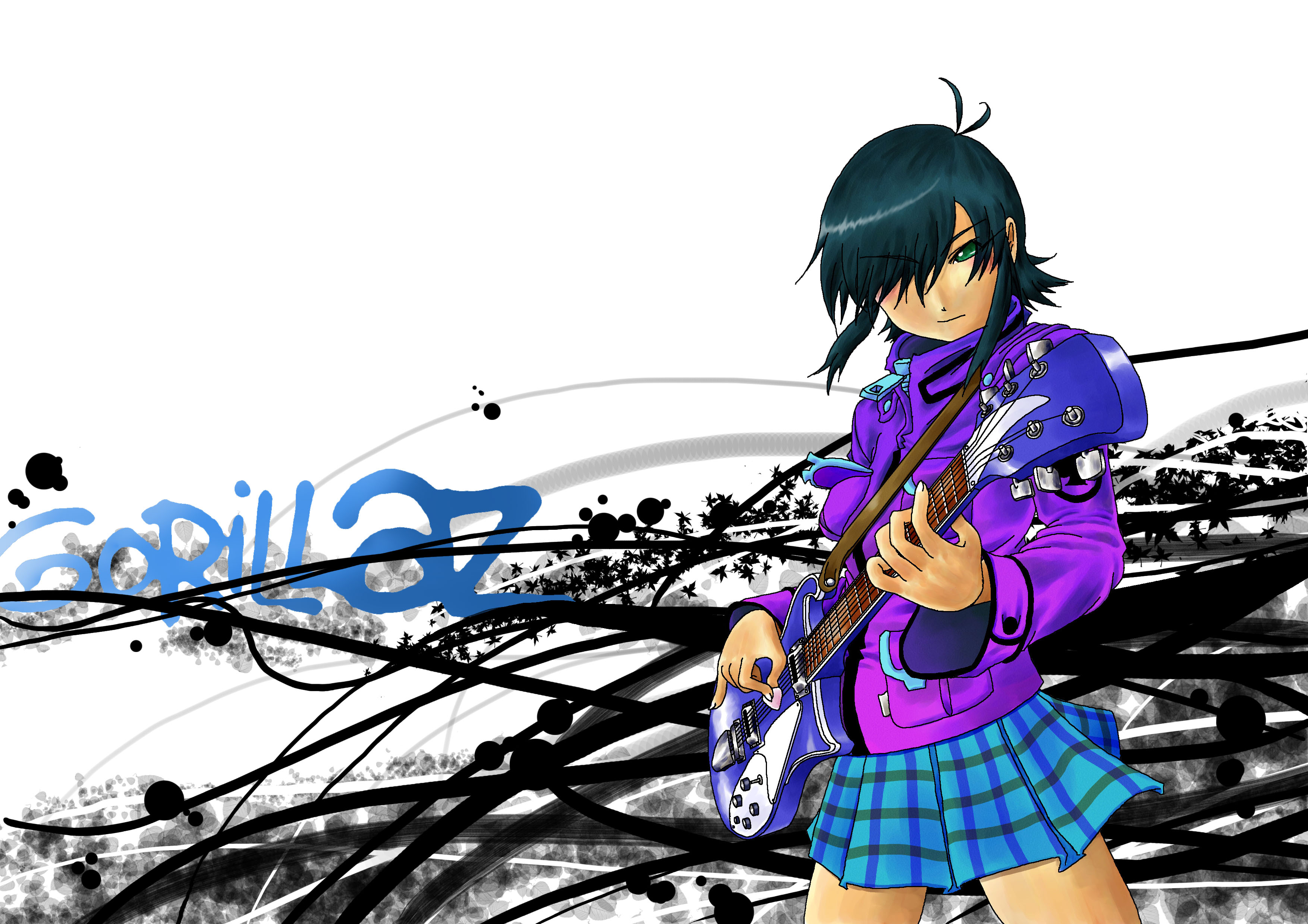 gorillaz noodle guitar 95349 yande.re